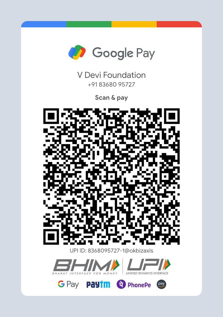 V Devi Foundation UPI QR code